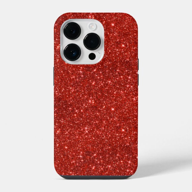 Funkelndes Rot iPhone Hülle (Rückseite)