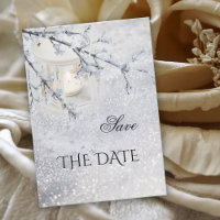 Funkelschnee WinterWedding Save the Date Card