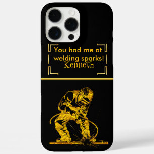Funken mit goldener Präzision iPhone 16 Pro Max Hülle