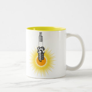 Funken-Stecker-Explosions-Tasse Zweifarbige Tasse