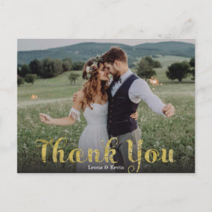 Funkensprühende Hochzeit mit Dankeschön Postkarte