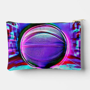 Funker Basketball lila und rosa Zubehörtasche