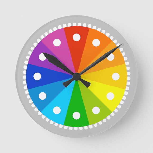 Funkfrequenzen Runde Wanduhr (Vorderseite)