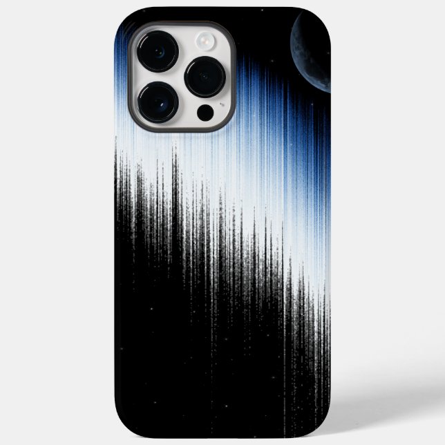 Funkfrequenzen und Mond Case-Mate iPhone Hülle (Rückseite)