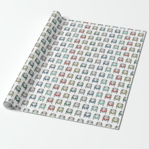 funkies, mehrfarbiges Vintage-Bus-Geschenkpapier Geschenkpapier
