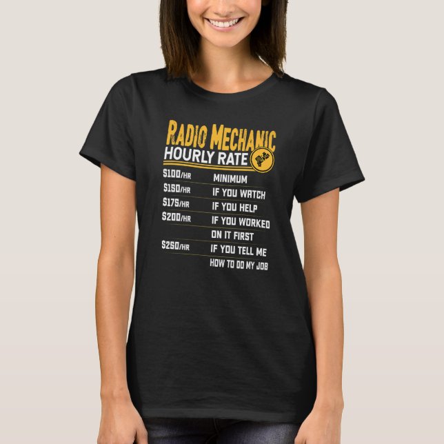 Funkmechaniker für Stundenfunktechniker T-Shirt (Vorderseite)