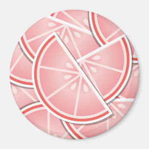 Funkrosa Grapefruitkeile Magnet