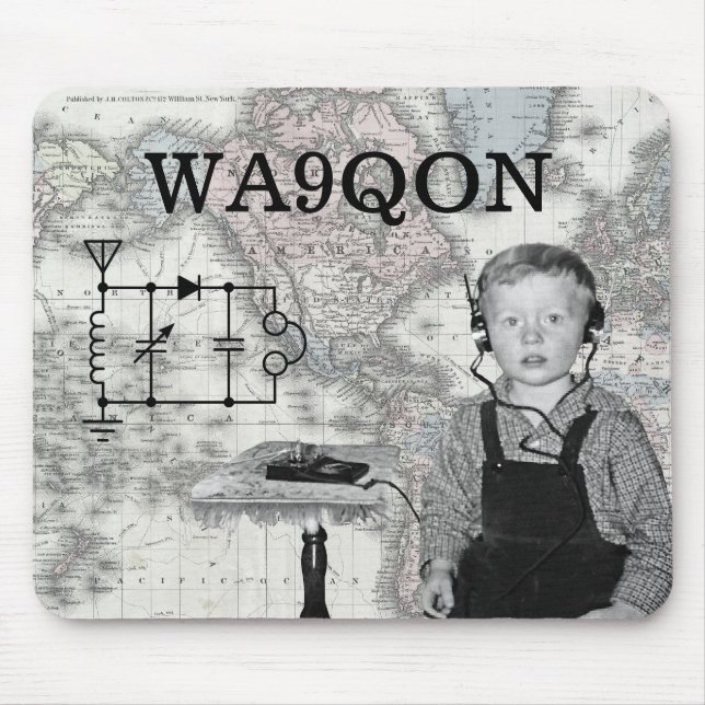 Funkrufzeichen anpassen Radio Boy Mousepad (Vorne)