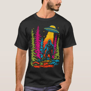 Funkscher Sasquatch Bigfoot Vintage UFO Entführung T-Shirt