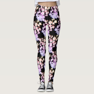Funksige saure Feigen-Blumen-Muster-Leggings Leggings