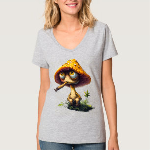 Funksy Mushroom-Cartoon-T-Shirt mit Stoner-Vibe T-Shirt