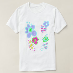 Funktionale abstrakte Blumen tragbare Kunst T-Shirt