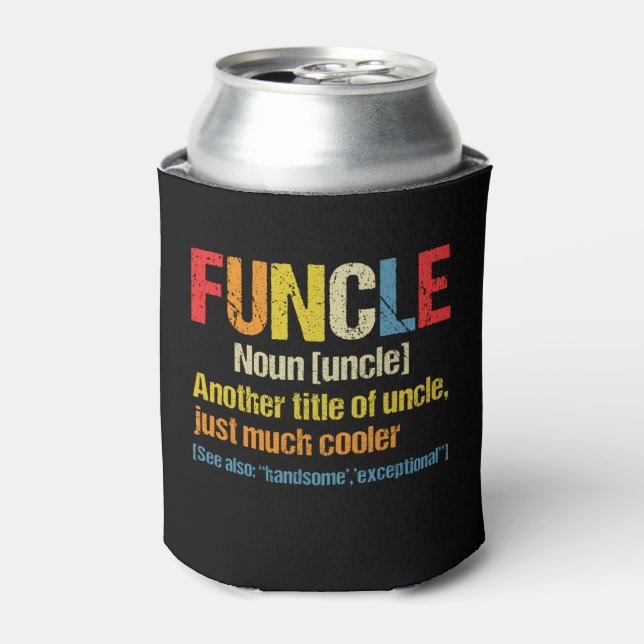 Funktionale Definition lustiges Geschenk für Onkel Dosenkühler (Kanne Vorderseite)