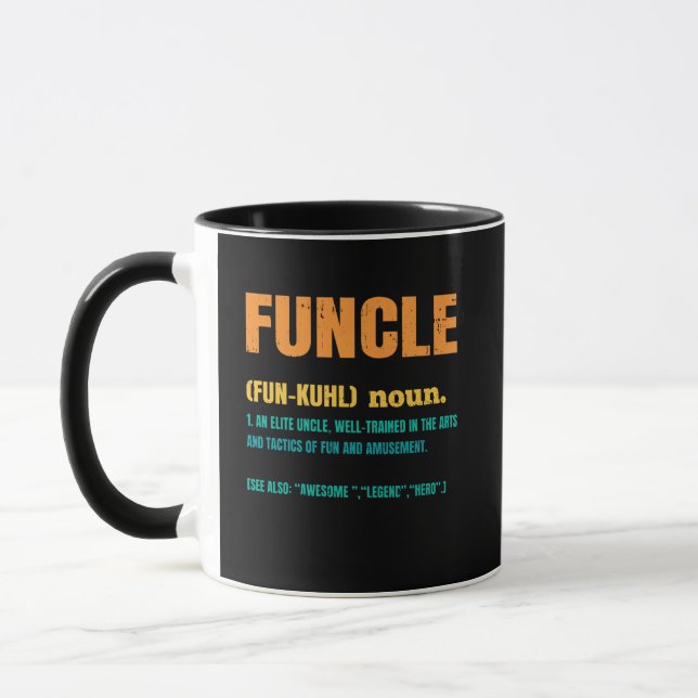 Funktionale Funny Oncle Definition Tasse (Links)