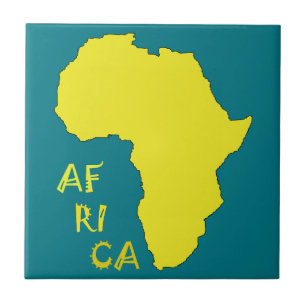 Funktionale gelbe Afrika-Karte Fliese