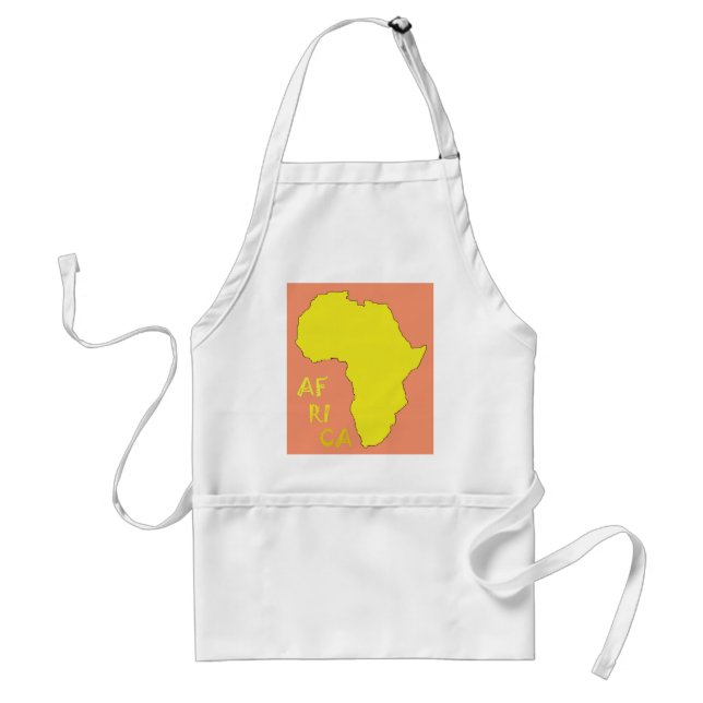 Funktionale gelbe Afrika-Karte Schürze (Vorne)