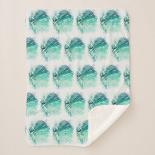 Funktionale hellgrüne Palmbaum-Blatt-Zeichnung-Dec Sherpadecke