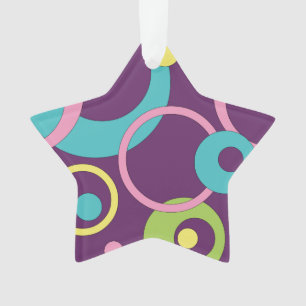 Funktionale lila Kreise Acryl-Ornament Ornament
