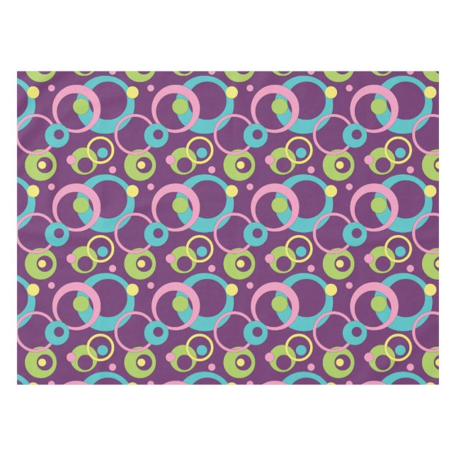 Funktionale Lila Kreise Tischdecke (Vorderseite (Horizontal))