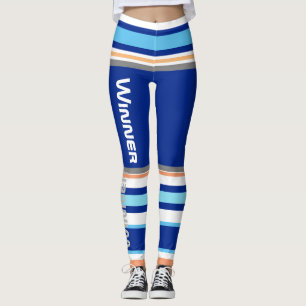 Funktionale Streifen Linien Winner Power Leggings