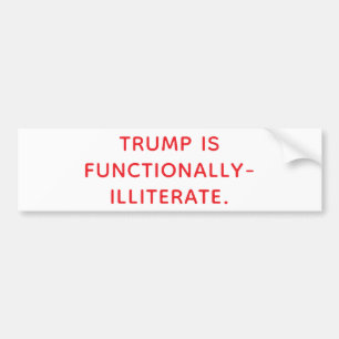 FUNKTIONALER ANALPHABET TRUMP Hankamer Artjunkhaus Autoaufkleber