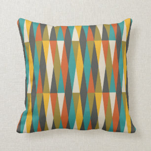 Funktionaler Mid-Century-Modern gemusterter Nummer Kissen