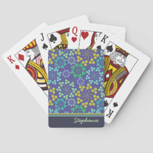 Funktionales abstraktes Floraldesign Spielkarten