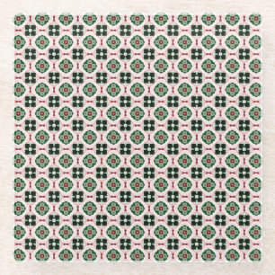 Funktionales Boho-Retro-cutes abstraktes Weihnacht Glasuntersetzer