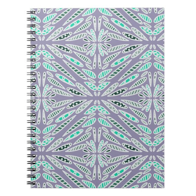 Funktionales Design Floral Geometrisch  Notizblock (Vorderseite)