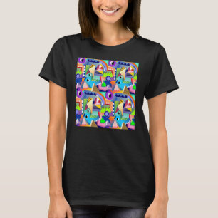 Funktionales geometrisches Muster abstrakt T-Shirt