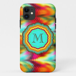 Funktionales, lebendiges Regenbogen-Monogramm iPhone 11 Hülle