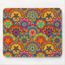 Funktionales Retro-farbenfrohes Mandala-Muster