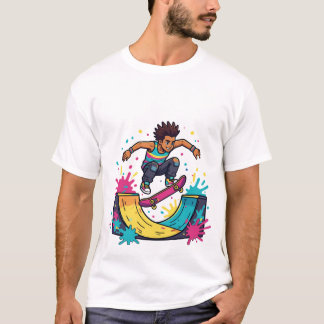 Funktionales Skater-Jungen-Grafik-T-Shirt  T-Shirt