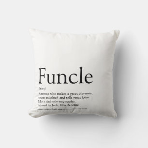 Funktionell, Onkel Definition Modernes Schwarz und Kissen