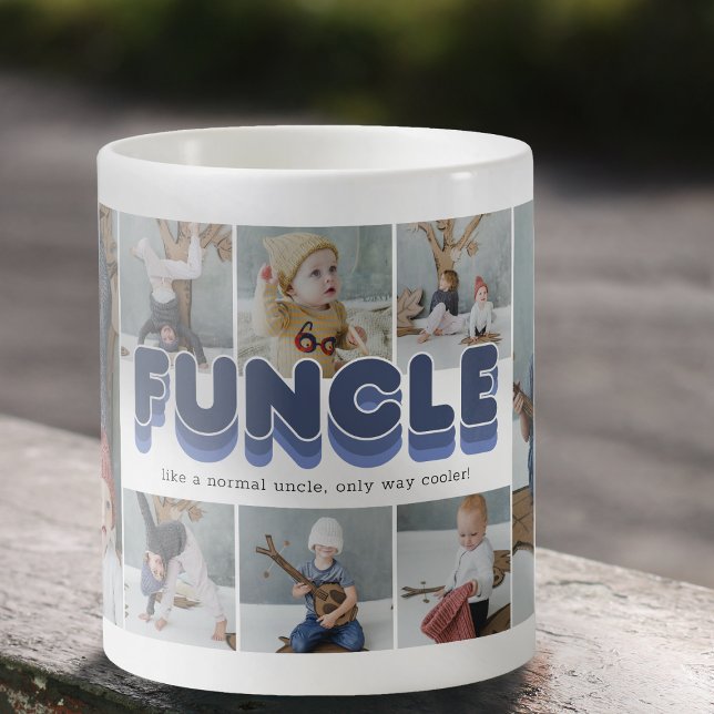 Funktionelle Coole Onkel-FotoCollage Kaffeetasse (Von Creator hochgeladen)