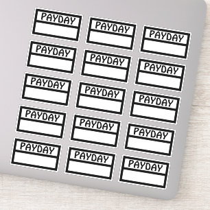 Funktioneller Zahltag Aufkleber