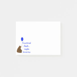 Funktionelles Adult vielleicht morgen Bear Quote Post-it Klebezettel