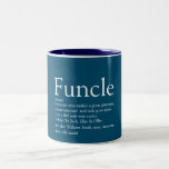 Funktionelles Onkel Funny Definition Zitat blau Zweifarbige Tasse<br><div class="desc">Personalisieren Sie Ihre speziellen,  bevorzugten Funcle oder Onkel,  um ein einzigartiges modernes Geschenk zu schaffen. Eine perfekte Art,  ihm zu zeigen,  wie phantastisch er jeden Tag ist. Sie können den Hintergrund sogar an ihre Lieblingsfarbe anpassen. Entwickelt von Thisisnotme©</div>