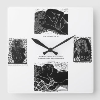 Funktionierende Beweisuhr von Leslie J Fawkes Quadratische Wanduhr