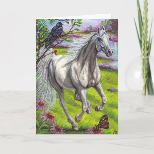 FUNKTIONIERENDE DAPPLE HORSE Note Card Karte (Vorderseite)