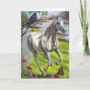 FUNKTIONIERENDE DAPPLE HORSE Note Card Karte