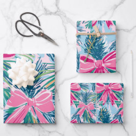 Funktionsbogen Rosa Weihnachtsbogen-Muster Geschenkpapier Set