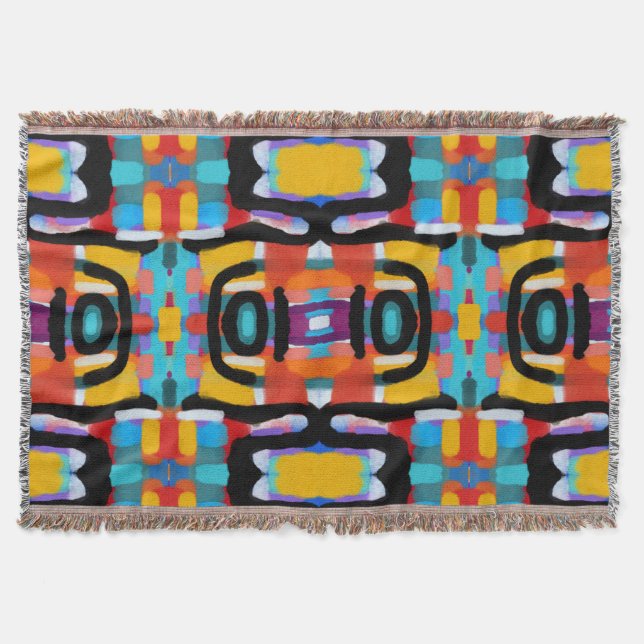 Funktionsreiche abstrakte einzigartige Farben hand Decke (Vorderseite)