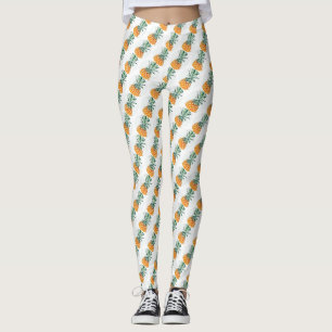 Funktionsreiche hellgrün-gelbe leckere Ananas-Legg Leggings