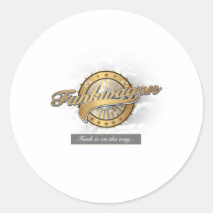 Funkwagon Runder Aufkleber