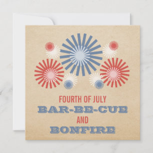 Funky 4. Juli Feuerwerk laden ein Einladung