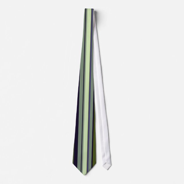 Funky 60er Earth Tone Stripes Krawatte (Vorderseite)