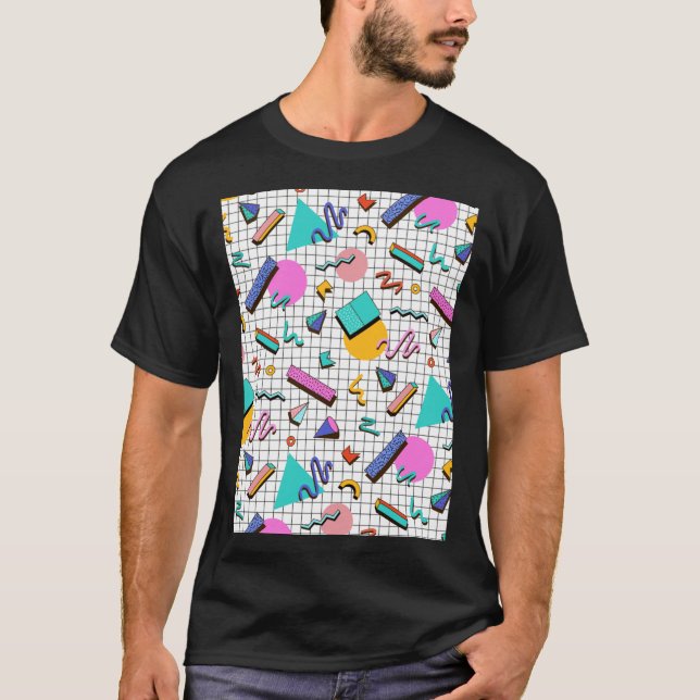 Funky 80s eighties Memphis Pattern Design Classic  T-Shirt (Vorderseite)
