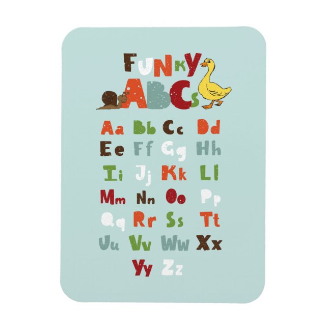 Funky ABC Early Learning ABC Learning ABC Art Magnet (Vertikal)