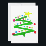 Funky Abstrakt Art Christmas Tree Card Feiertagskarte<br><div class="desc">Meine abstrakte Weihnachtsbaummalerei macht diese Urlaubskarte zu einem Kunstwerk!</div>